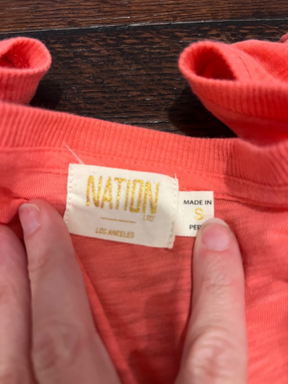 Nation ltd Coral Puff Sleeve V-Neck Top - Picture 2 of 2